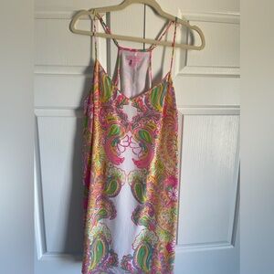 Lilly Pulitzer Hotty Pink Silk Slip Dress Size XL